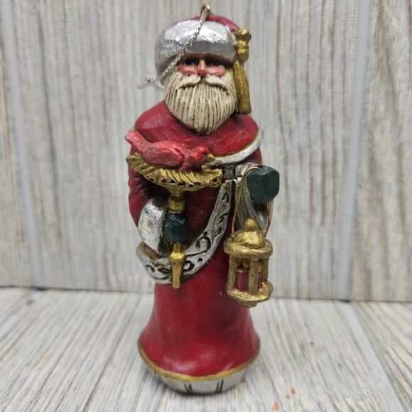 Pam Schifferl Santa Claus With Lantern Cardinal Midwest Cannon Falls 4" Ornament - Picture 1 of 8